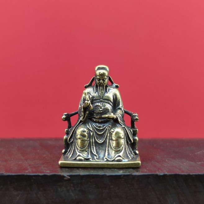 文昌帝君銅像 迷你擺件, 黃銅材質高24mm寬20mm重12克, 黃銅