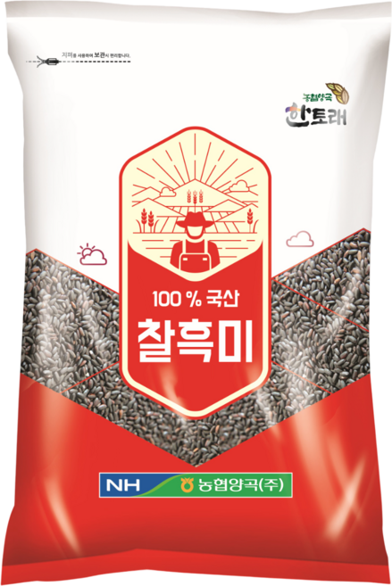 농협 [25년산 햇곡] 농협양곡 한토래 국산 찰흑미, 1kg, 1개