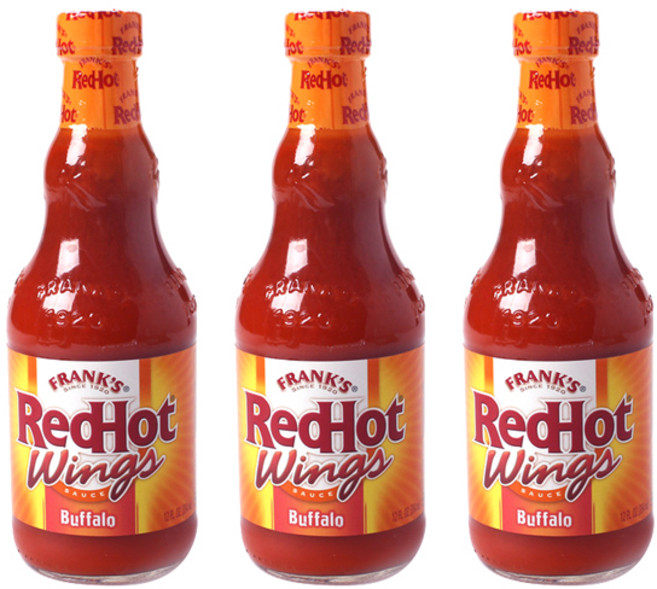 프랭크스 레드 핫 윙 소스 버팔로, 354ml, 3개