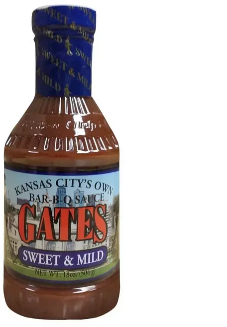 Gates Sweet Mild Bar-B-Q 소스 532.3ml18온스 캔자스 시티 스타일 바베큐 호환, 1세트, 532.3ml