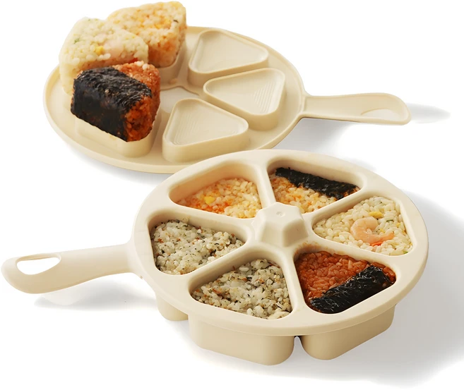 꿈꾸는 키친 국산 삼각김밥 주먹밥 메이커 6구, 아이보리, 1개