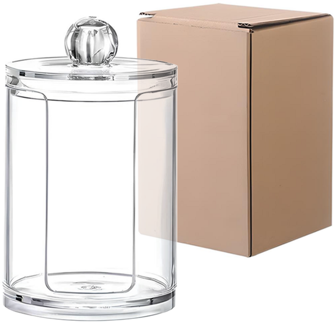 코지메이트 화장솜 보관 케이스, 투명, 1개