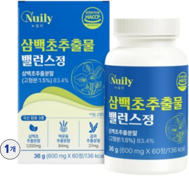 삼백초추출물 밸런스정 600mg x 60정, 1개 - 쿠팡