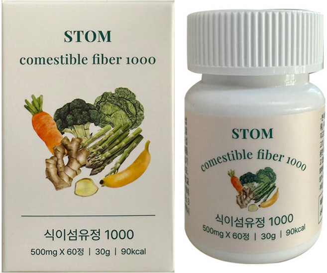 닥터민스 STOM 스톰 식이섬유정1000 월분 60정 식이섬유, 1개