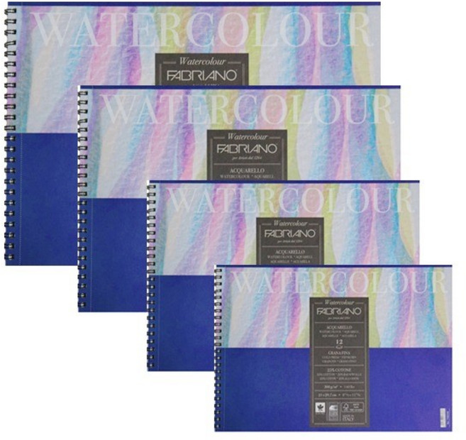 (삼원) 파브리아노 뉴워터칼라 스케치북 스프링 중목 300g 12매, NW14 (320 x 410mm)