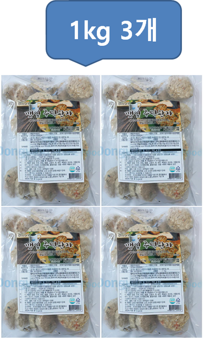 [패밀리푸드] 깻잎 주먹완자 1kg 4개묶음