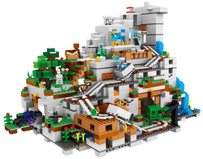 마크 블럭 동굴 블록 마인크레프트 마을 모형