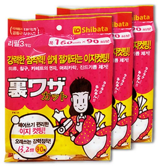 시바타 테이프크리너 이지컷팅 리필 3p, 3개