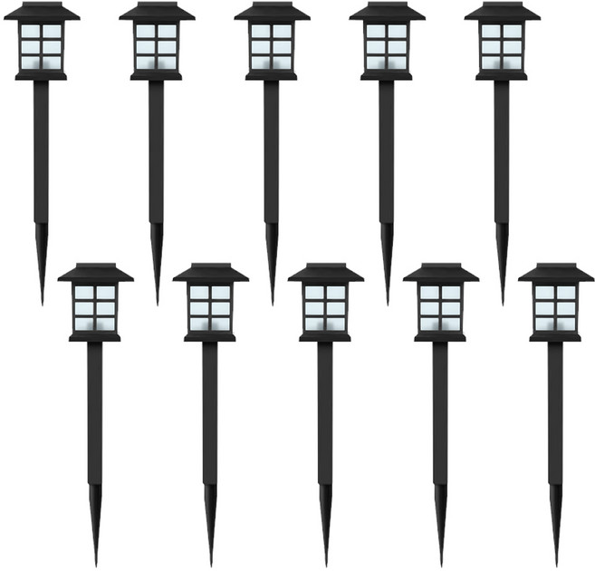 솔까든 태양광등 미니격자등 태양열 정원등 10개입, 빨간빛10개