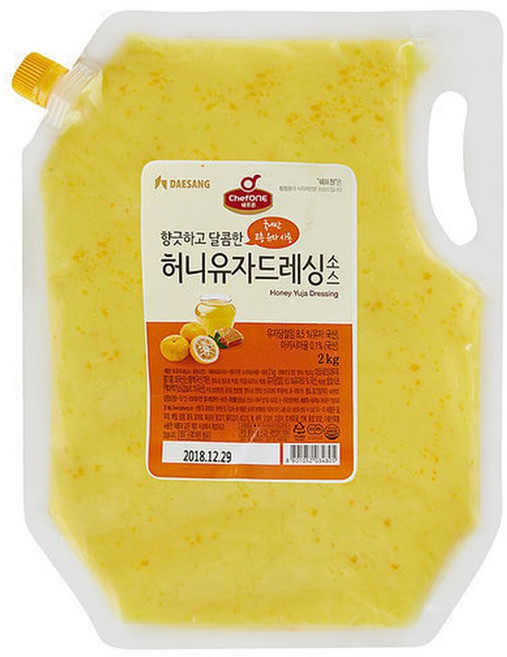 쉐프원 허니유자드레싱소스 2kg/청정원 소스, 2kg, 1개