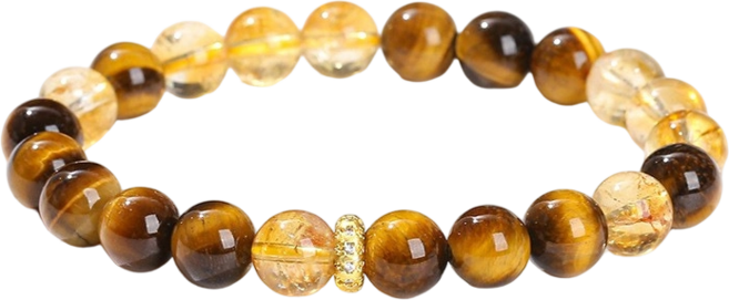 Niviis 천연호안석 팔찌 황수정 황동 재물운 성공운 행운 AA급 천연석 2026 개운템