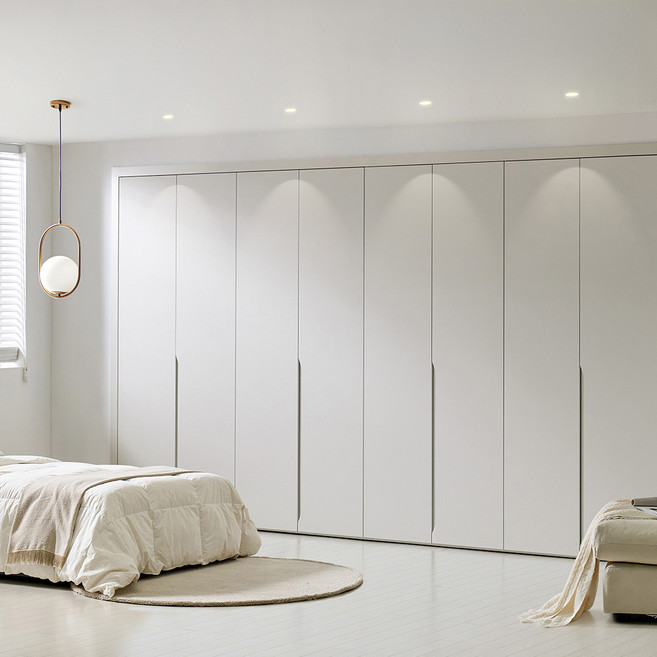 보루네오 히든하프 여닫이 붙박이장 240~390cm E0등급, 330cm, 웜베이지