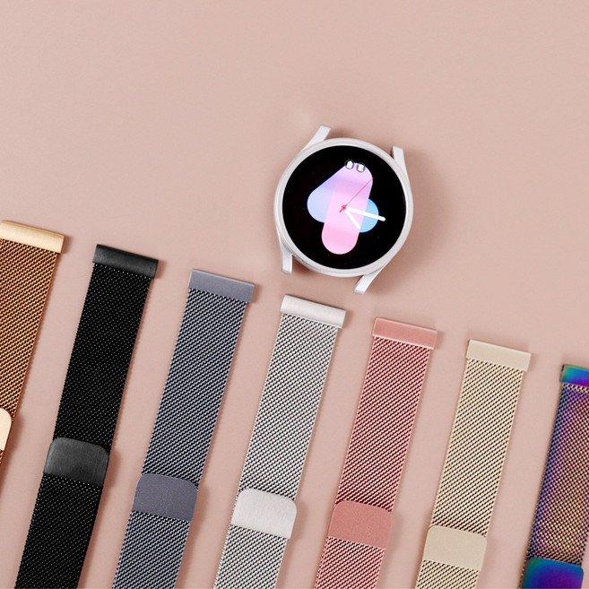 오르몽트 갤럭시워치7 6 5 4 3 밀레니즈루프 스트랩 클래식 액티브2 호환 밴드 메탈 시계줄, 밀레니즈루프 05-샴페인골드