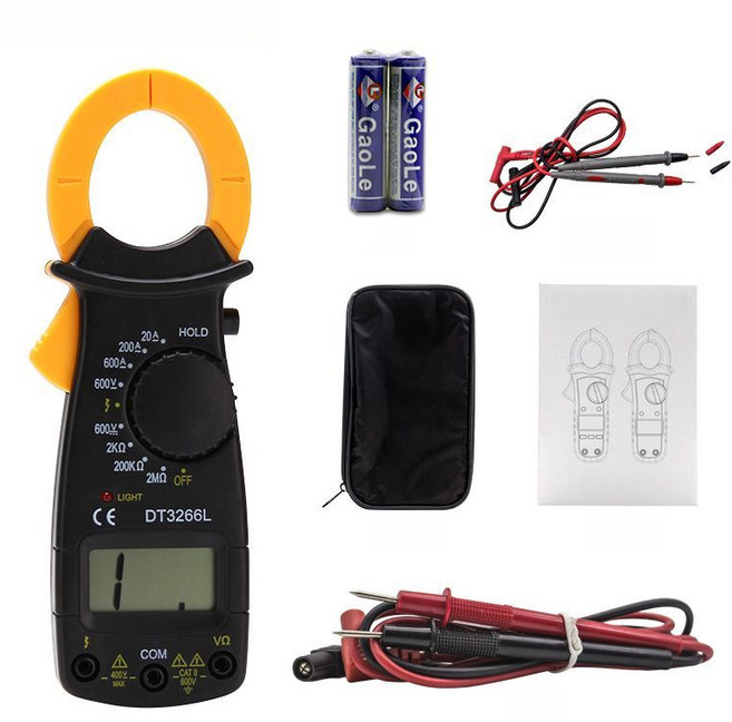 누설전류계 저항성 메가테스터기 후크메타 전기판넬 현장용 클램프 접지저항측정기 디지털, 1개