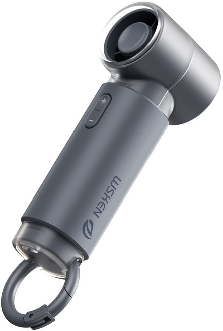 WSKEN 휴대용 미니 손선풍기 급속 냉각 에어컨 초강력 아웃도어 손풍기, 그레이