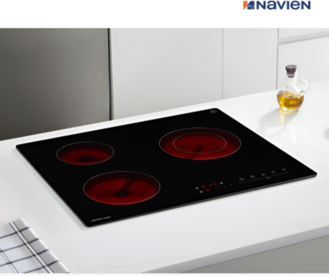 나비엔 매직 하이라이트 3구 전기레인지 쿡탑 매립형, 빌트인, ERH-1403