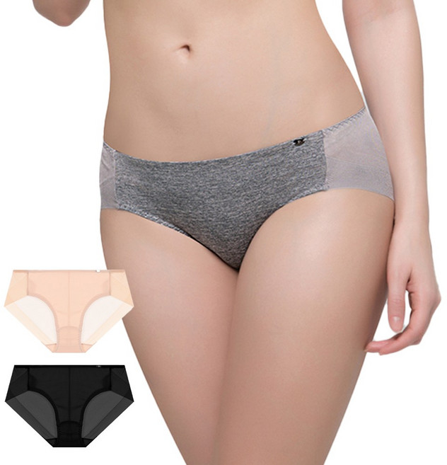 제임스딘 여성 폴리 스판 미디 삼각 헴팬티(JHWWT081) 아이앤유샵