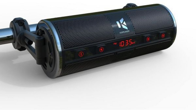 오토바이 스피커 블루투스 방수 라디오 오디오 시스템 내장 앰프 3인치 메탈 MP3 플레이어 ATV 스쿠터 바이크 12볼트 차량 K2BL에 적합, Black