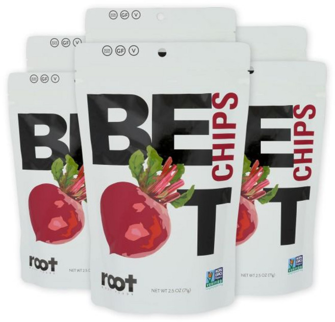 root 베지터블 비건 과자 스낵 루트 푸드스 주키니 칩스 자연 채소 비변형 크리스프 성인 모두 적합 글루텐 프리 할랄 코셔 6팩, 비트, 1개, 71g