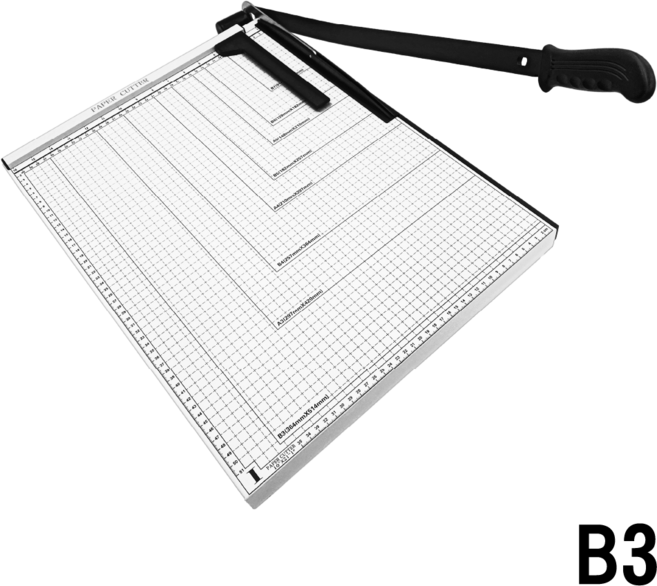 紙張裁切器 鋼製白色 壓條+擋尺 530x400mm, B3 裁紙機【附壓條】, 60cm