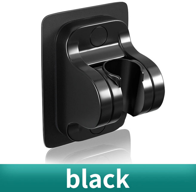 3피스 조절 가능한 검정색 샤워 헤드 5가지 모드의 고압 벽걸이형 브래킷 및 호스, 03 Bracket, 1개