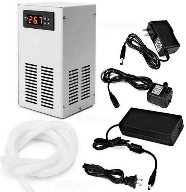 미니 수족관 어항 수조 냉각기 온도 소형 조절기 산소, 1. 20리터 흰색 단일 냉수펌프 +파이프2m, 1세트