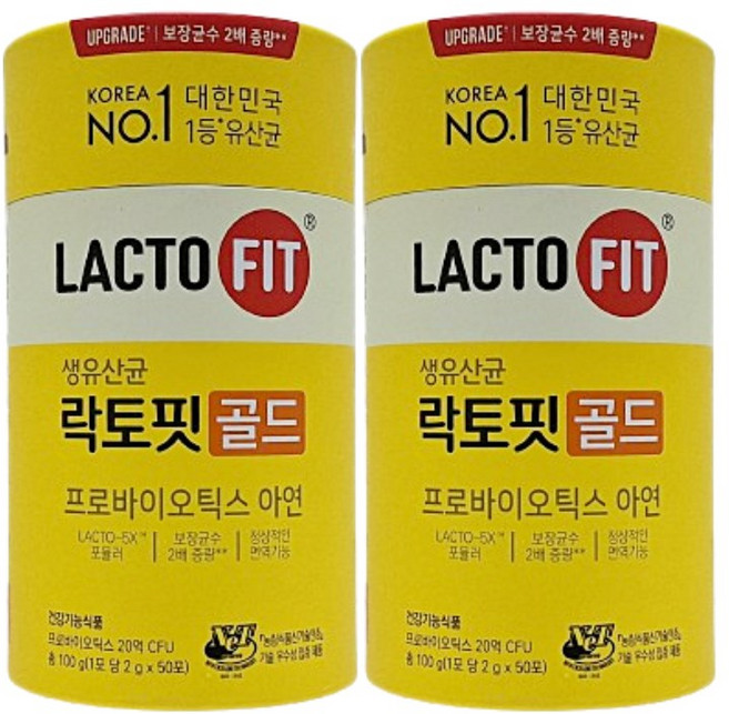 종근당건강 락토핏 생유산균 골드, 100g, 2개