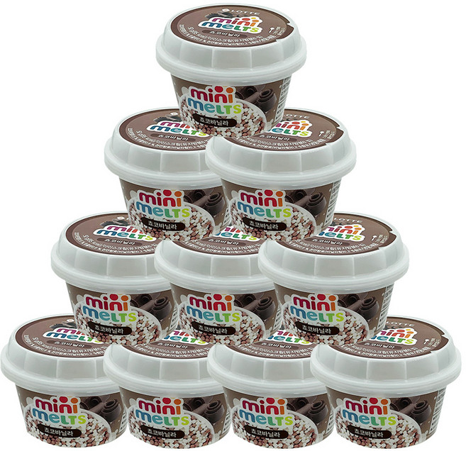 미니멜츠 구스아이스크림 초코바닐라, 50g, 10개