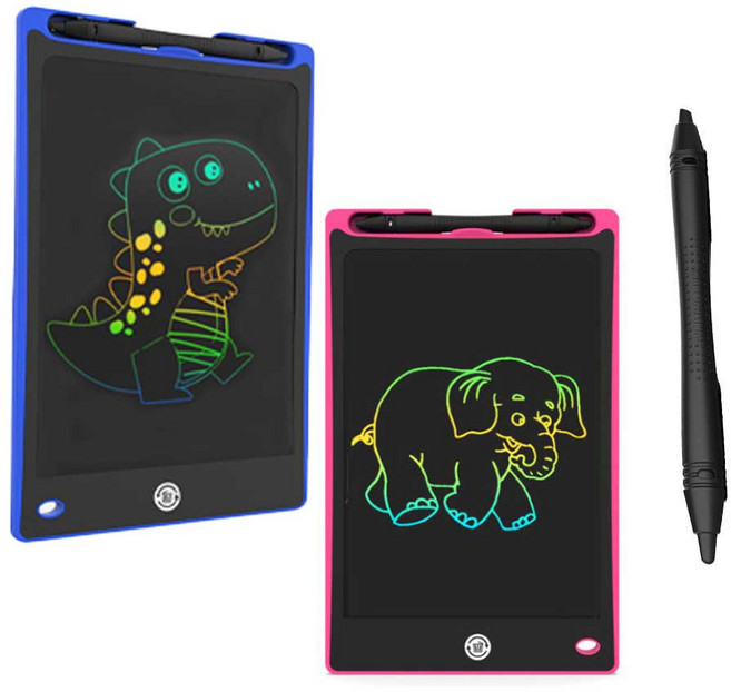 LCD 컬러 메모패드 전자노트 그림그리기 전자칠판 드로잉 스마트 스케치 그림판 자석보드, 블랙, 1개