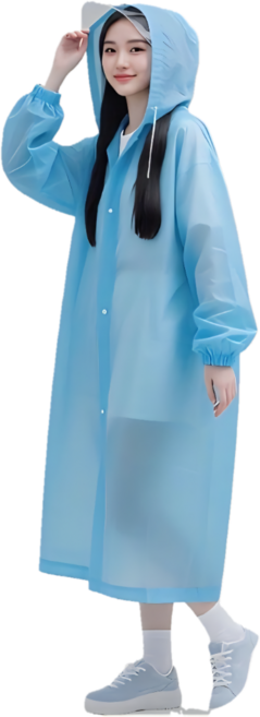 다마네 얼굴이 안 젖는 와이드 챙 우비 휴대용 우비 EVA 다회용 우비