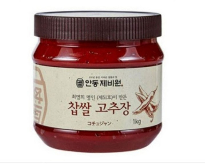 안동제비원 명인 찹쌀고추장 1kg (국산 고추100% 메주가루 혼합), 1개