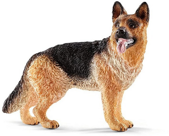 SCHLEICH Farm World 독일 셰퍼드 교육용 피규어 만 3-8세 아동용, 저먼 셰퍼드