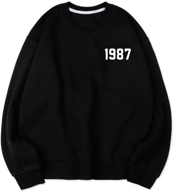 벤힛 남녀공용 1987 세미 오버핏 특양면 맨투맨