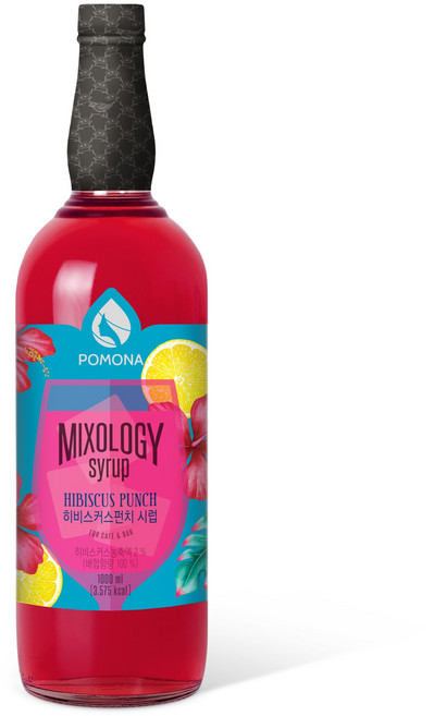 포모나 믹솔로지 히비스커스펀치 시럽, 1L, 4개