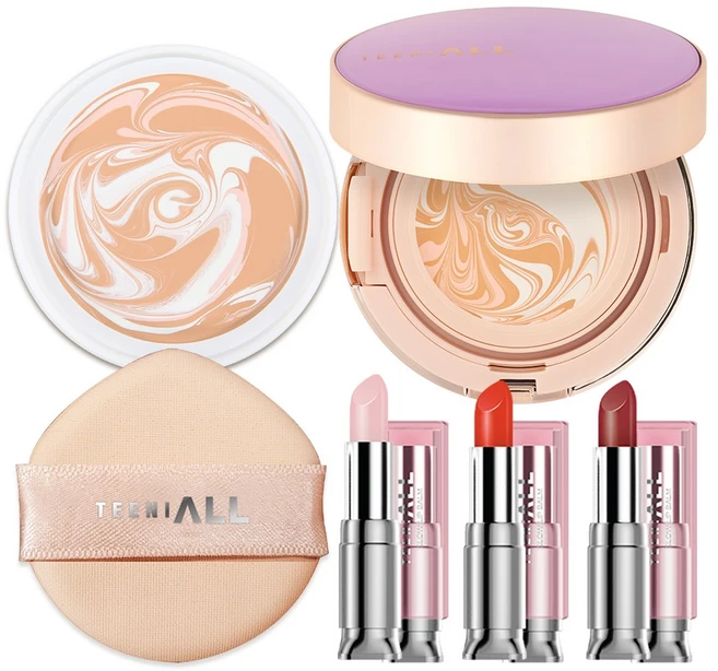 본사직영 / [견미리팩트] 티니올 디 오리지널 크리미 팩트 본품 1개 + 리필 1개 + 립밤 1개, 허니옐로우 21호 - 쿠팡