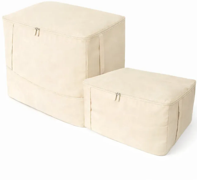 브랜디엘 이불 압축 파우치 압축팩 정리함, 라이트베이지, 2개