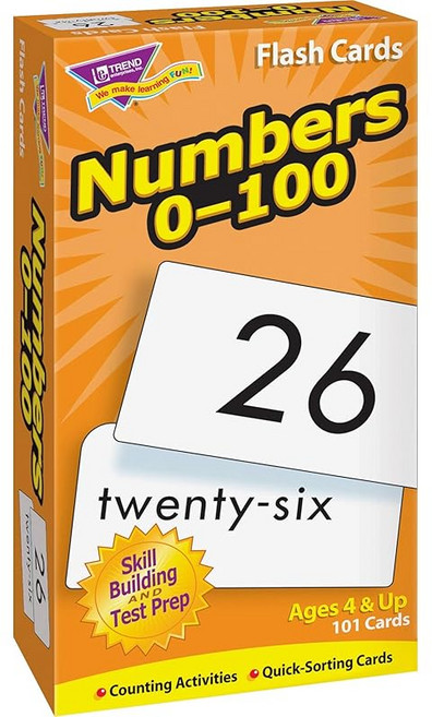 트렌드 영어단어 플래시 카드 0부터 100까지의 수 Trend Flash Cards Numbers 0-100 T-53107, 1개