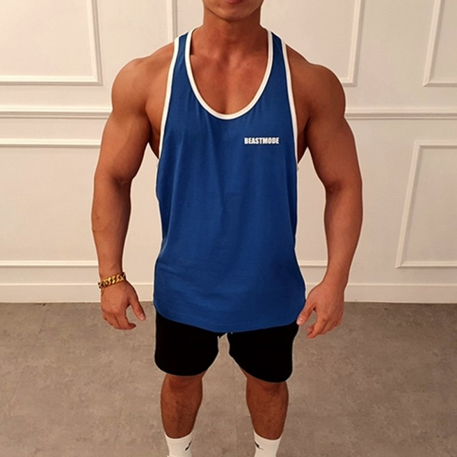 비스트모드 BSMD 배색 남자헬스나시 짐웨어