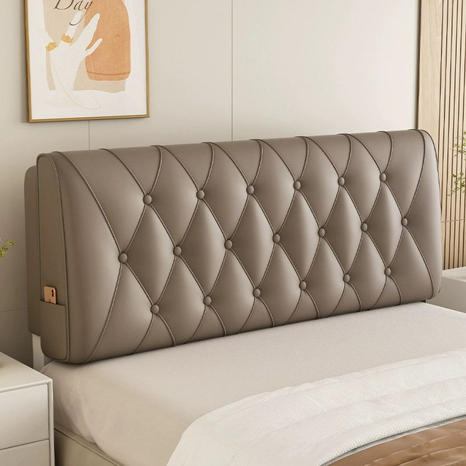 침대 보드 보호 천갈이 프레임 범용 스트레치 북유럽, 다이아몬드-연한 커피색