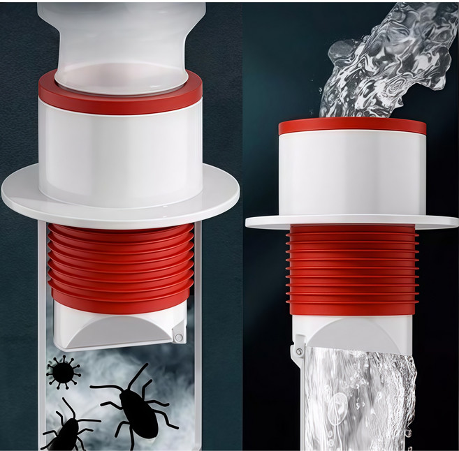 라워스 자동닫힘 배수구 냄새 차단 커버, 1개