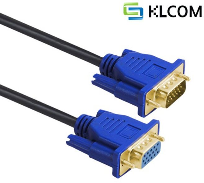 (케이엘시스템) RGB(VGA) to RGB(VGA) M/F 연장케이블 KL141 (1.8m), 1개, 1.8m