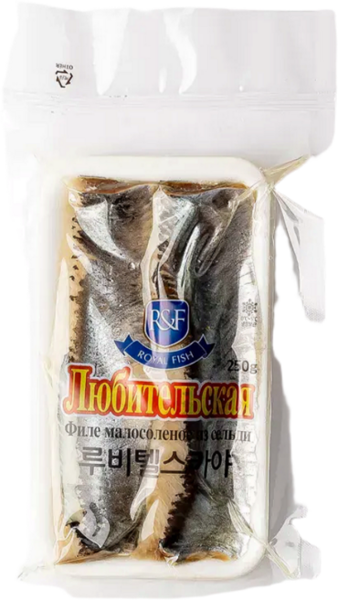 [루비텔스카야] 러시아식 절인 청어 필레 / 천일염 설탕 숙성 / 깊은 풍미의 청어포, 1개, 250g