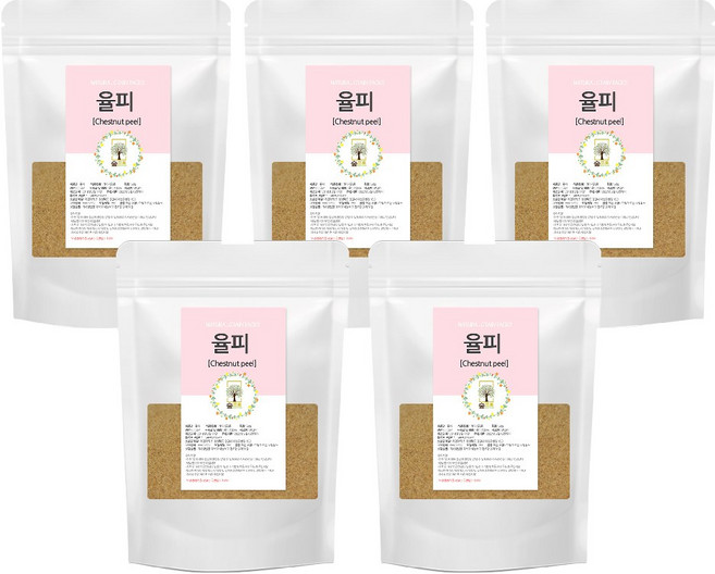 천연팩 율피가루 80g 숲으로허브 곡물팩 율피팩, 1개입, 5개