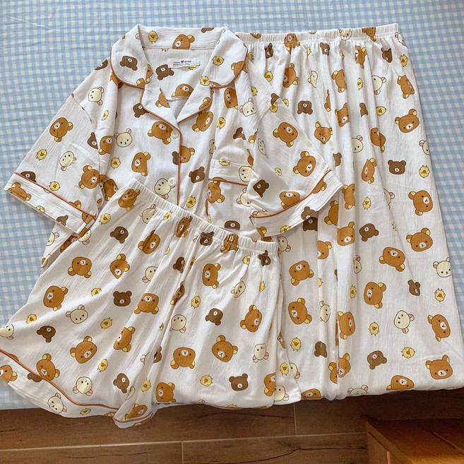 리락쿠마 반팔 긴팔 잠옷 홈웨어 파자마