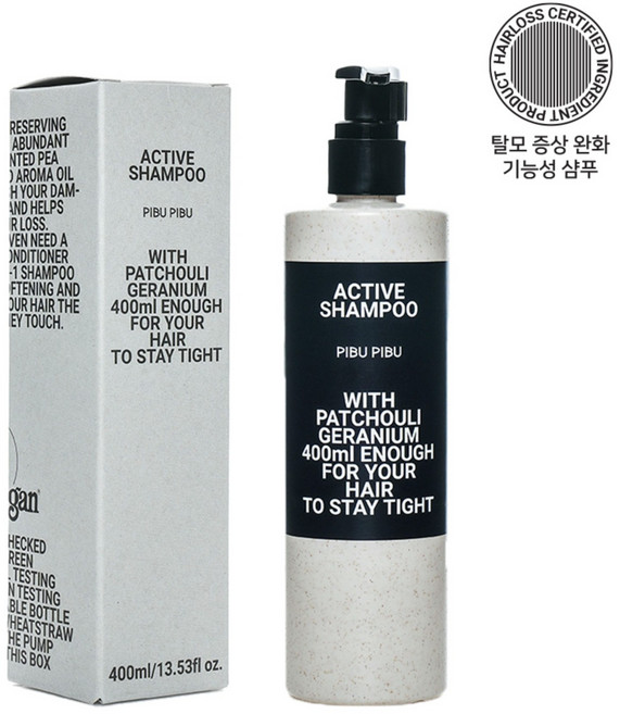 피부피부 액티브 탈모 샴푸 with 패츌리제라늄, 400ml, 1개
