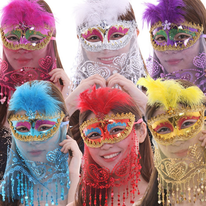 베네치아가면 가면무도회 눈가면 베일 반가면 파티, 퍼플