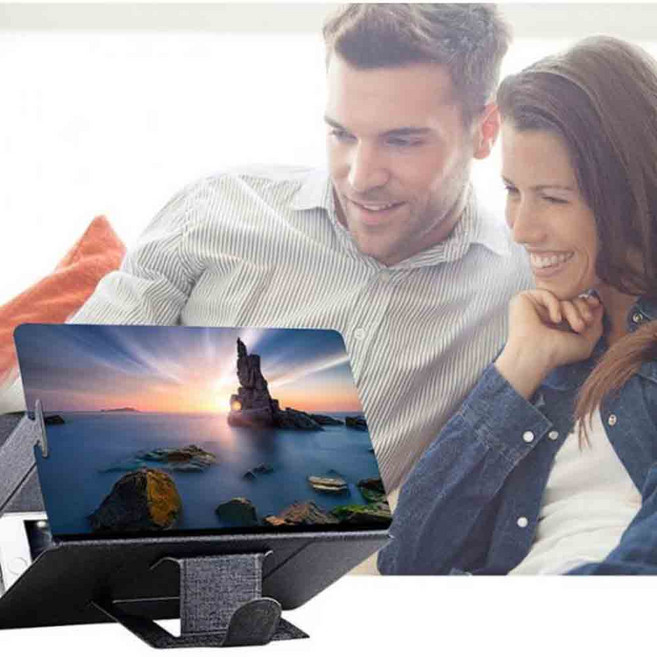 화면확대기 휴대폰 3d hd 증폭기 돋보기 스탠드 홀더, 1개, 레드 SE00668