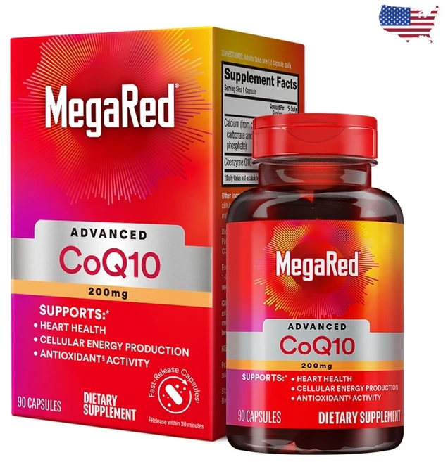 메가레드 어드벤스드 CoQ10 200mg 캡슐, 1개, 90정 - 쿠팡