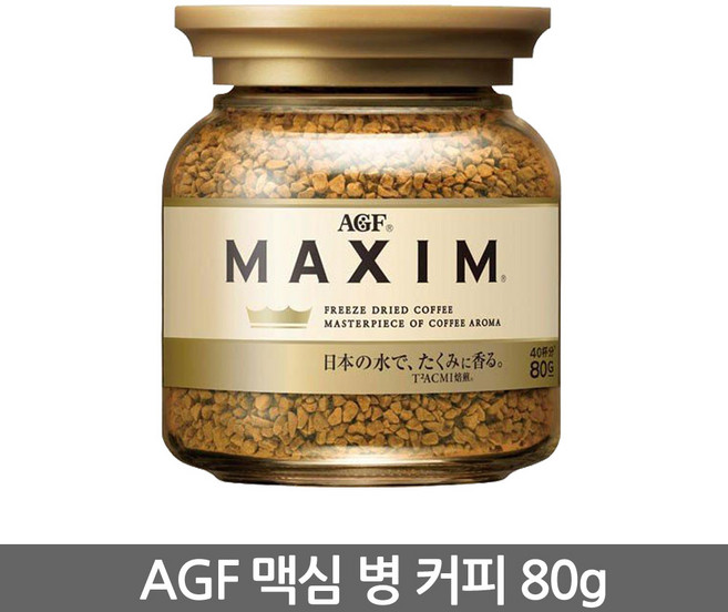 일본 AGF 맥심 인스턴트 병 커피, 1개, 1개, 80g, 1개입