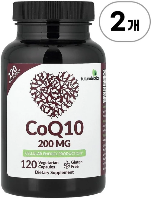 퓨처바이오틱스 코큐텐 200mg Futurebiotics CoQ10 200 mg 120정, 2개 - 쿠팡
